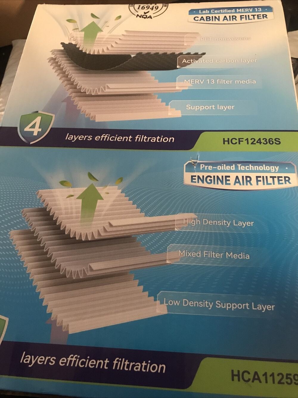 5 Femota Merv13 Filter Media Cabin Air Filters HCF10259S
